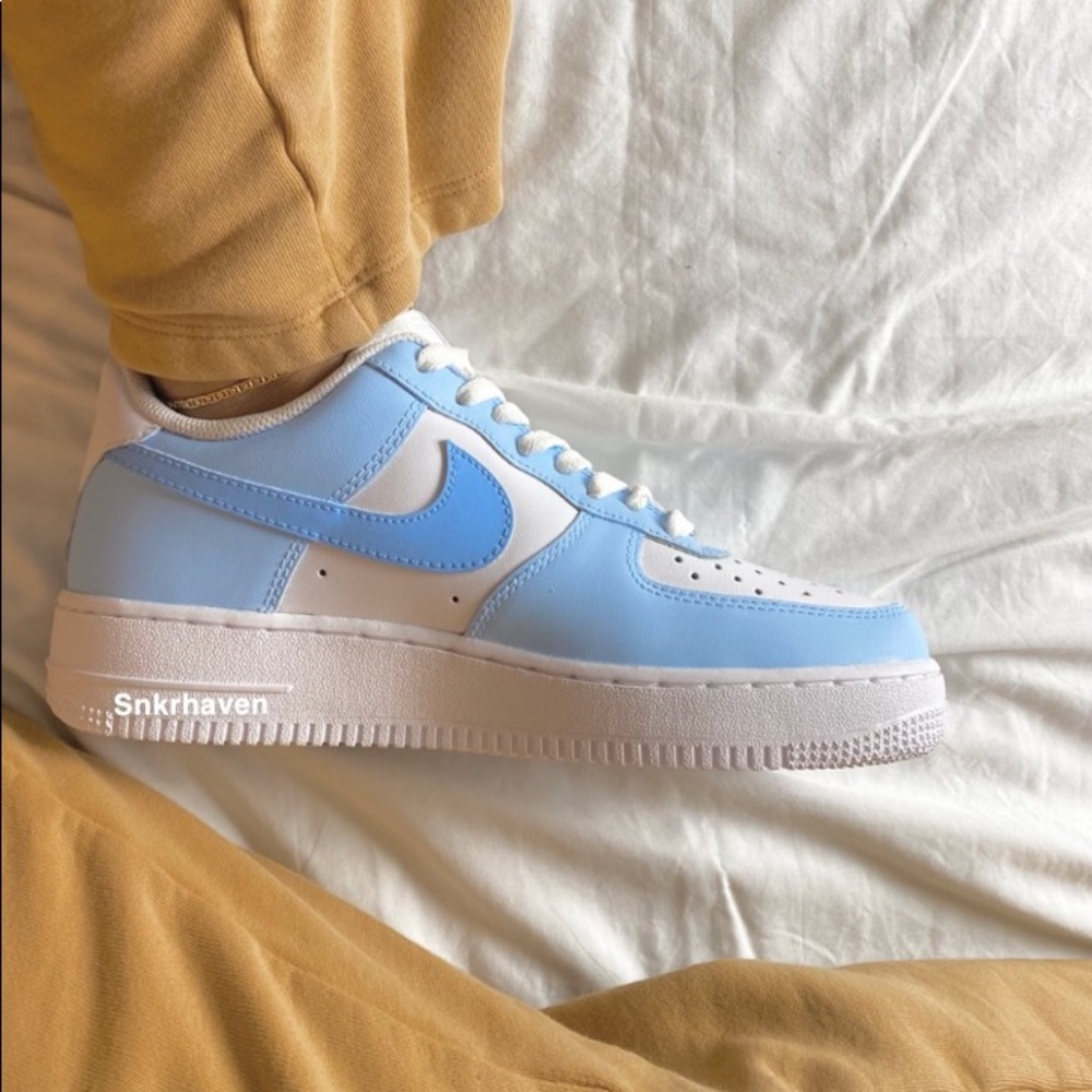 Nike Blue Contrast Air Force 1s